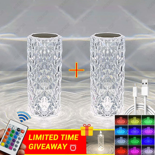 DIAMOND ROMANTIC CRYSTAL LAMP