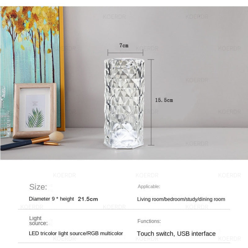 DIAMOND ROMANTIC CRYSTAL LAMP