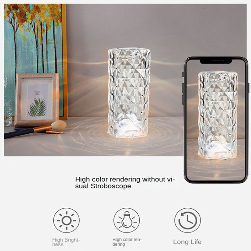 DIAMOND ROMANTIC CRYSTAL LAMP