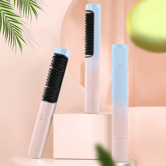 2 in 1 USB Wireless Straightening Brush