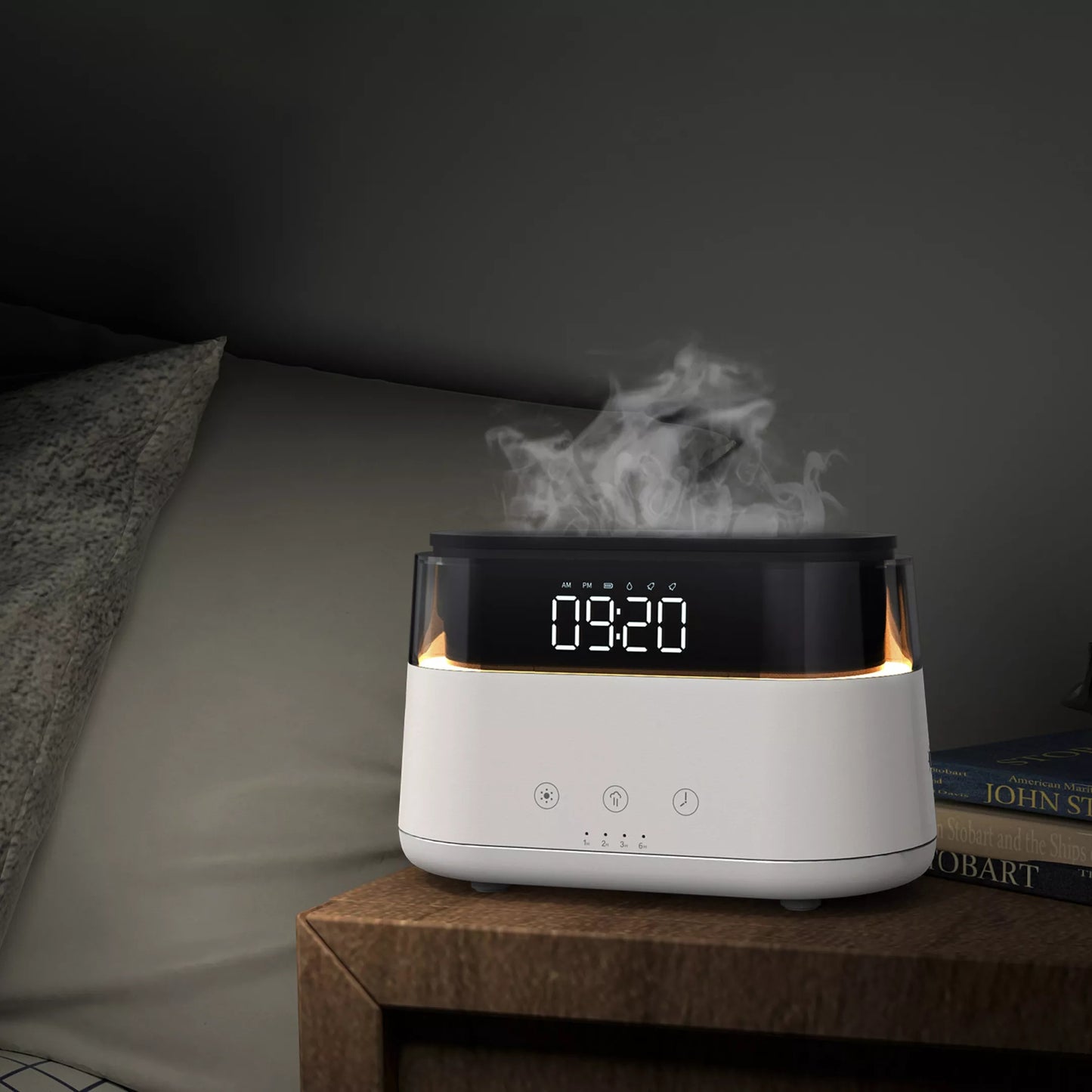 Elegant Simulation Flame Humidifier With Timer